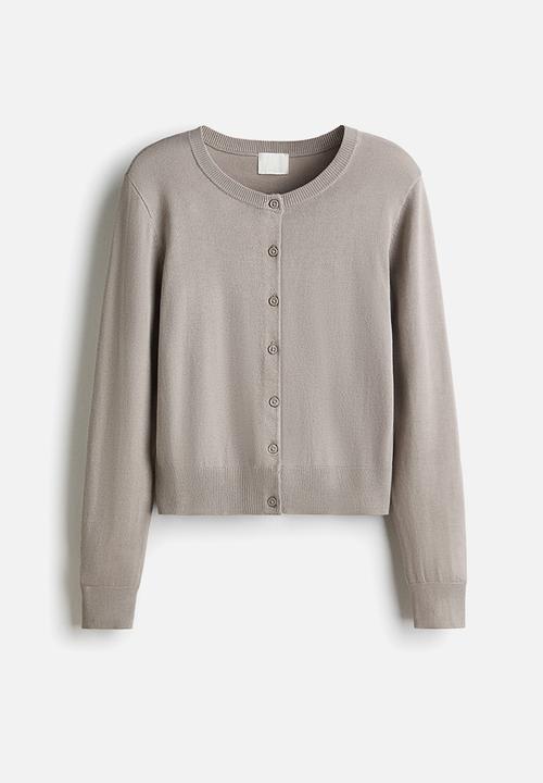 H&M - Fine-knit cardigan - light greige