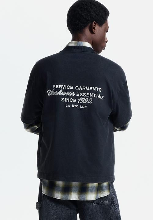 H&M - Loose fit printed T-shirt - black/workwear