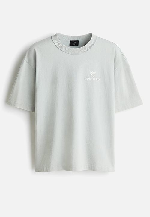 H&M - Loose fit printed T-shirt - light grey/not for ceremony