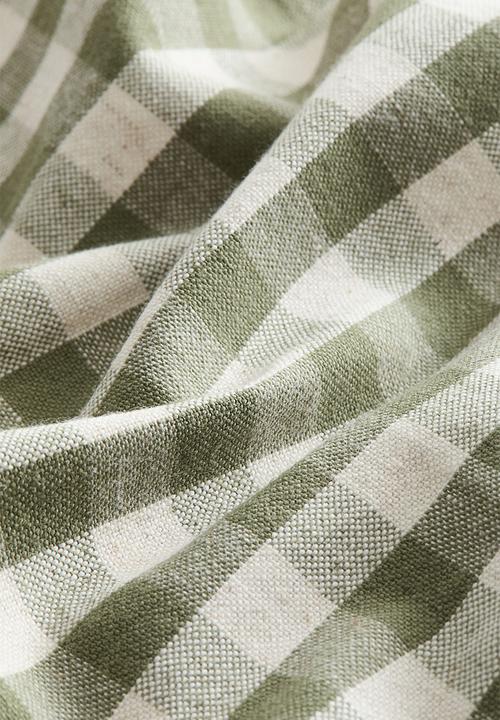 H&M - 4-pack cotton napkins - green/gingham check