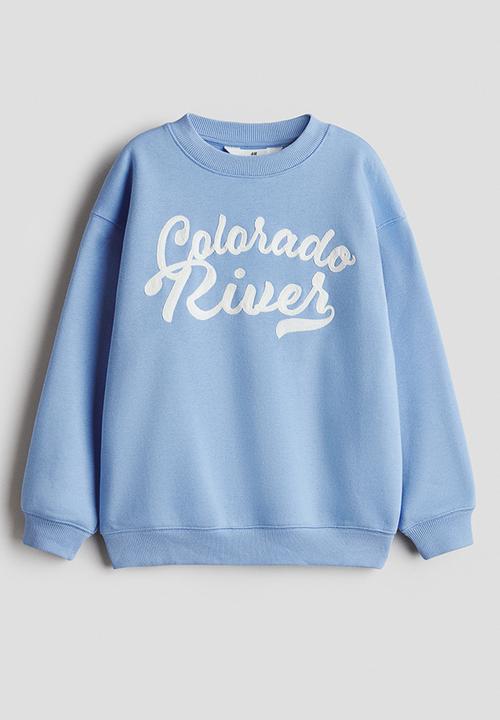 H&M - Motif-detail sweatshirt - blue/colorado