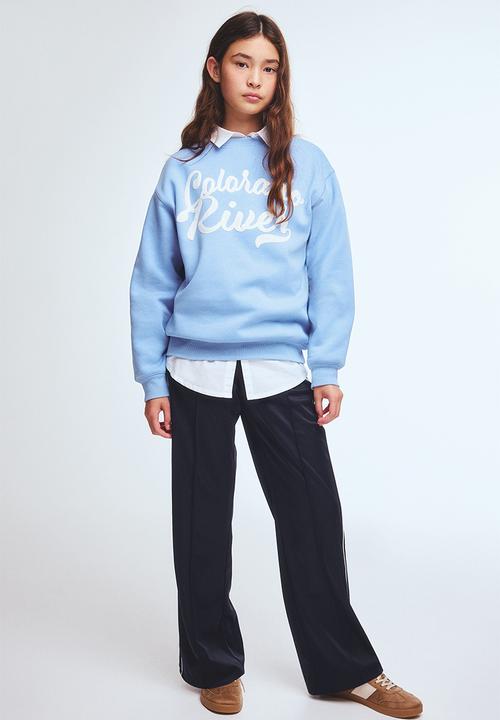 H&M - Motif-detail sweatshirt - blue/colorado