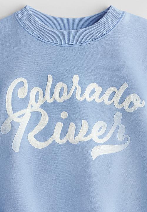 H&M - Motif-detail sweatshirt - blue/colorado