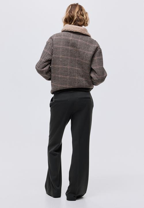 H&M - Flared tailored trousers - dark dusty green