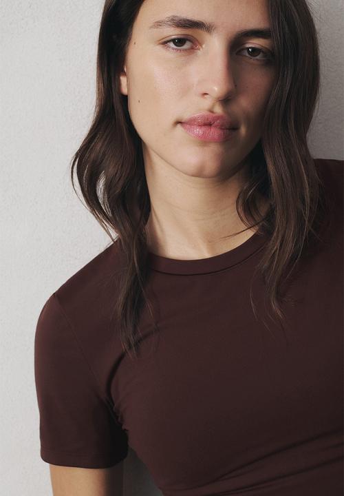 H&M - Sports t-shirt with softmove? - brown