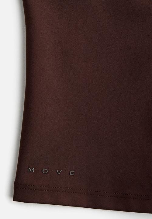 H&M - Sports t-shirt with softmove? - brown