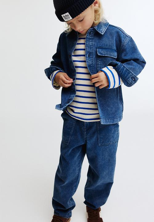 H&M - Cotton denim overshirt - dark denim blue
