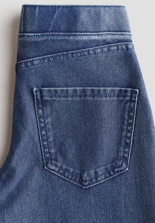 H&M - Denim-look wide trousers - denim blue