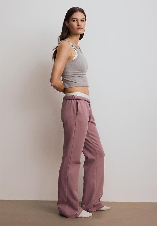 H&M - Flared sports sweatpants - antique rose
