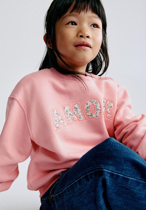 H&M - Motif-detail sweatshirt - pink/amour