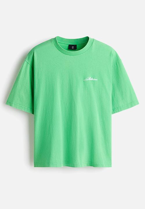 H&M - Loose fit t-shirt - bright green/golden