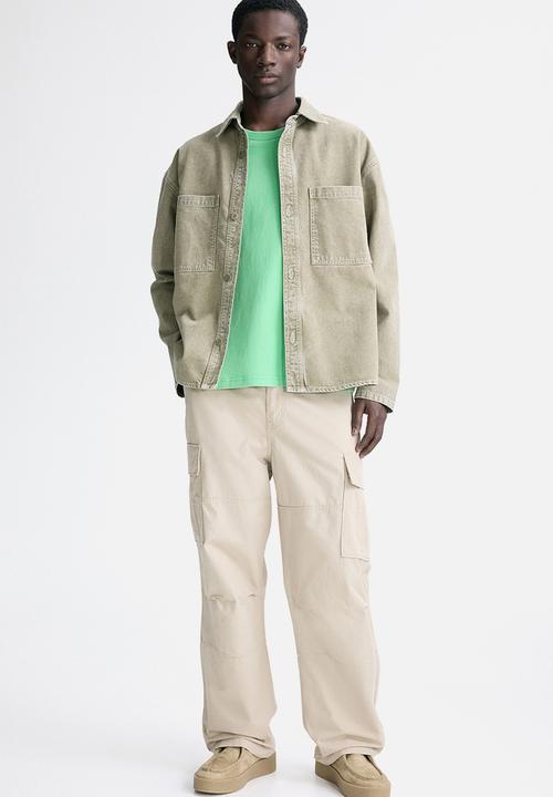 H&M - Loose fit t-shirt - bright green/golden