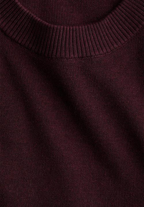 H&M - Fine-knit t-shirt - burgundy