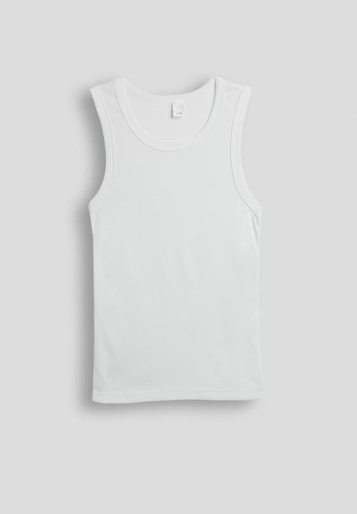 Pop Candy - Tween boys 2 pack sleeveless spencer - white