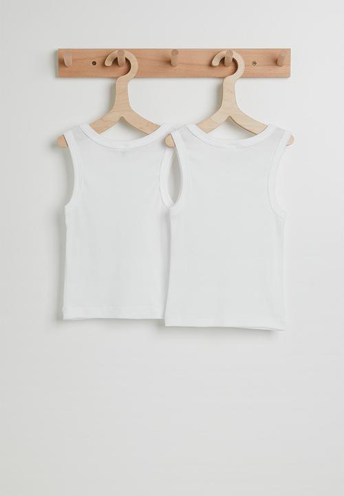Pop Candy - Boys 2 pack sleeveless spencer - white
