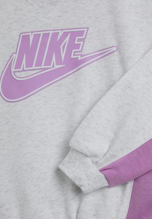 Nike - Nkn Ft Color Blocked Crew Set - Birch Heather