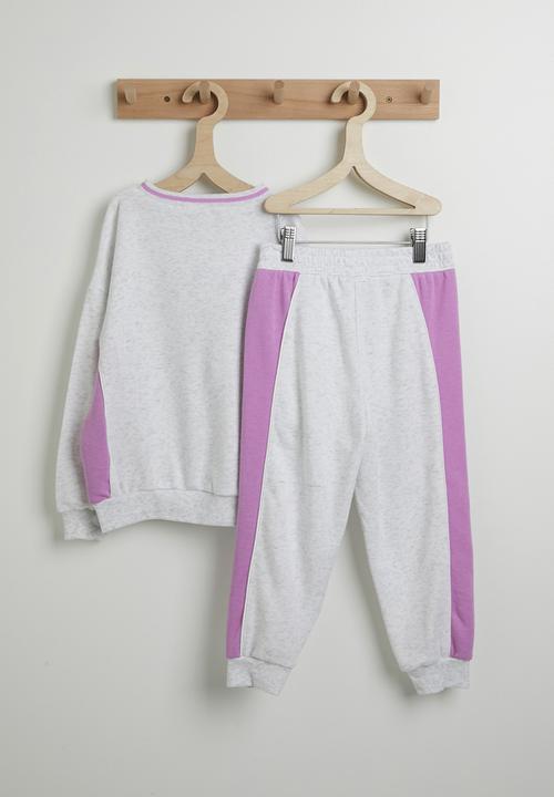 Nike - Nkn Ft Color Blocked Crew Set - Birch Heather
