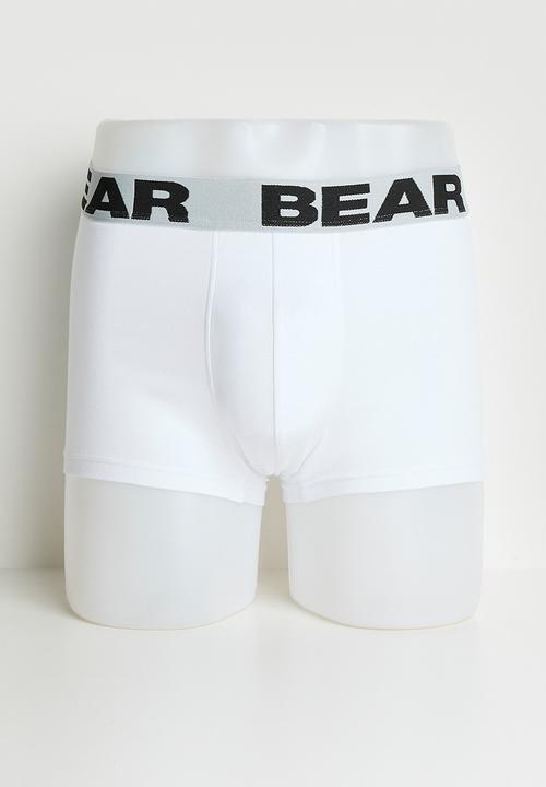 Bear - 2 Pack Shortleg Bodyshort - White