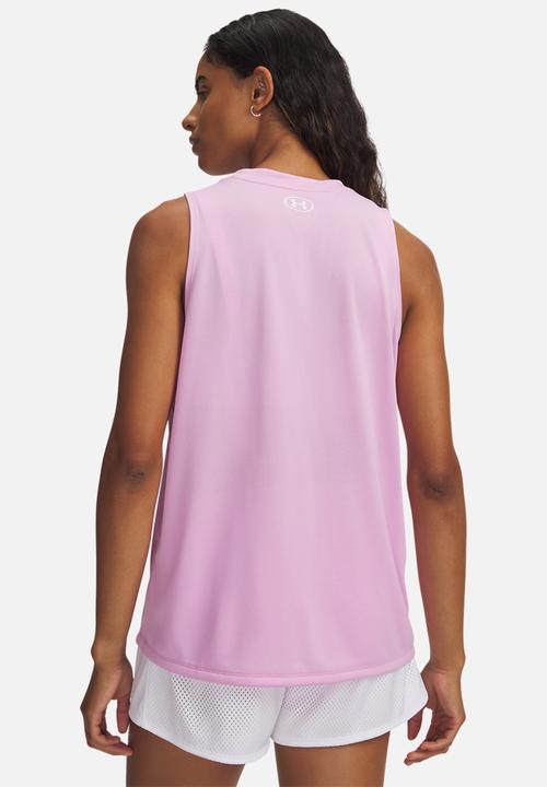 Under Armour - Tech Tank Solid - Pink Dawn/White