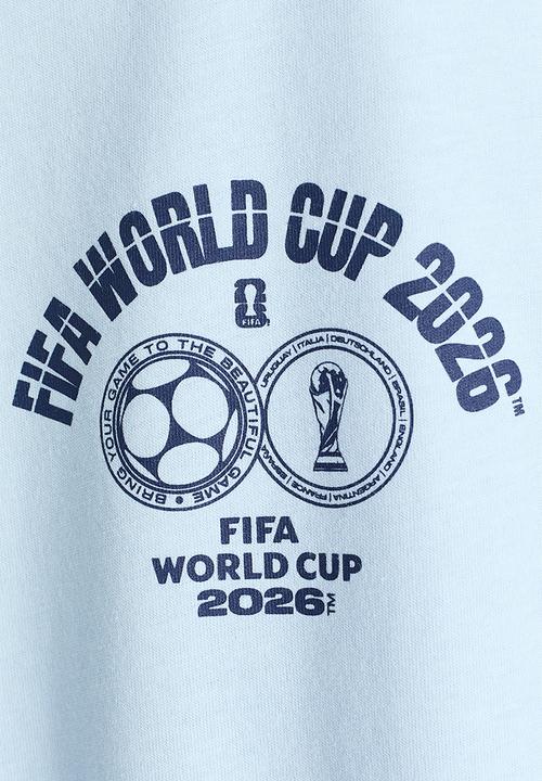 H&M - Printed cotton T-shirt - blue/fifa world cup 2026