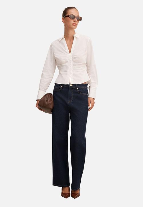 Forever New - Ainsley gathered shirt - porcelain
