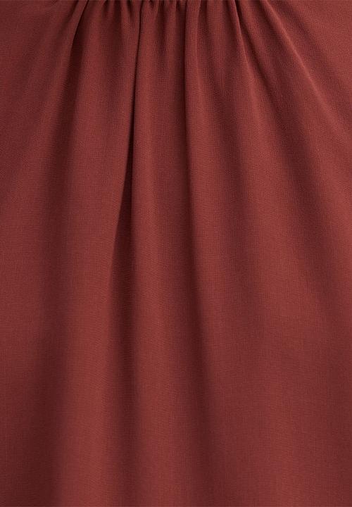 Forever New - Deja sheer blouse - chocolate truffle