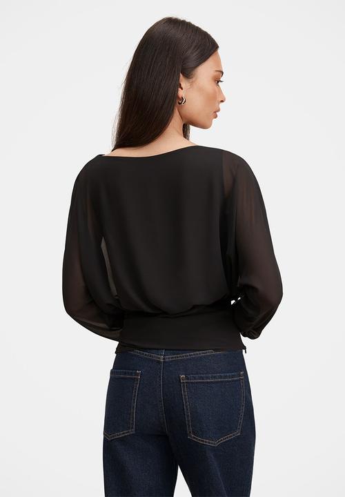 Forever New - Jessie batwing top - black