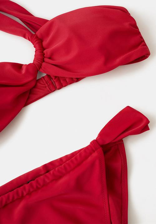 MANGO - Bikini pantie marina- red