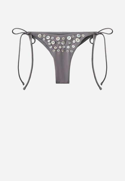 MANGO - Bikini pantie nacar- gray