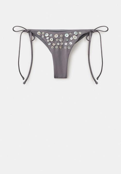MANGO - Bikini pantie nacar- gray