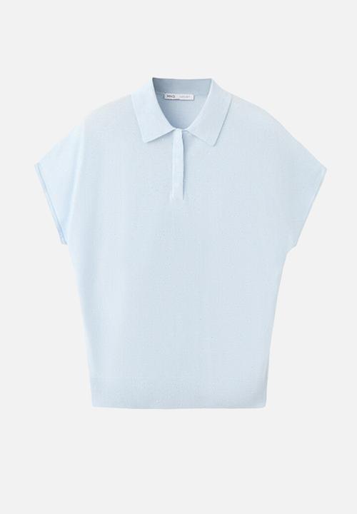 MANGO - Sweater sequin - light/pastel blue