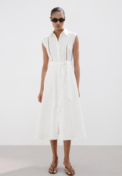 MANGO - Dress caty2 - light beige