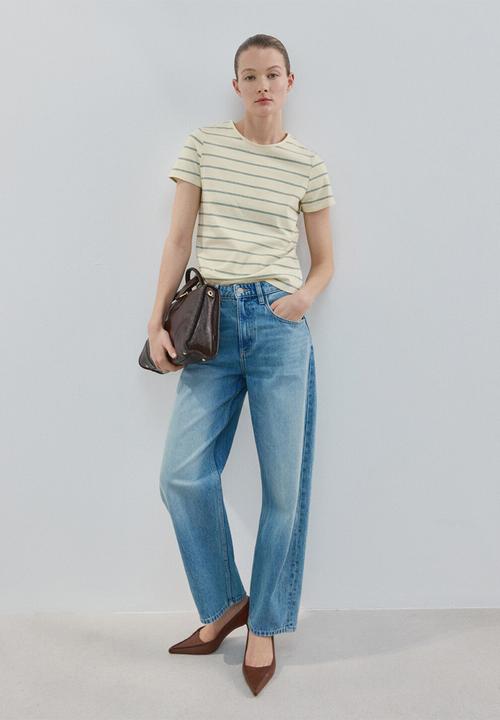 MANGO - T-shirt ancli - light/pastel yellow