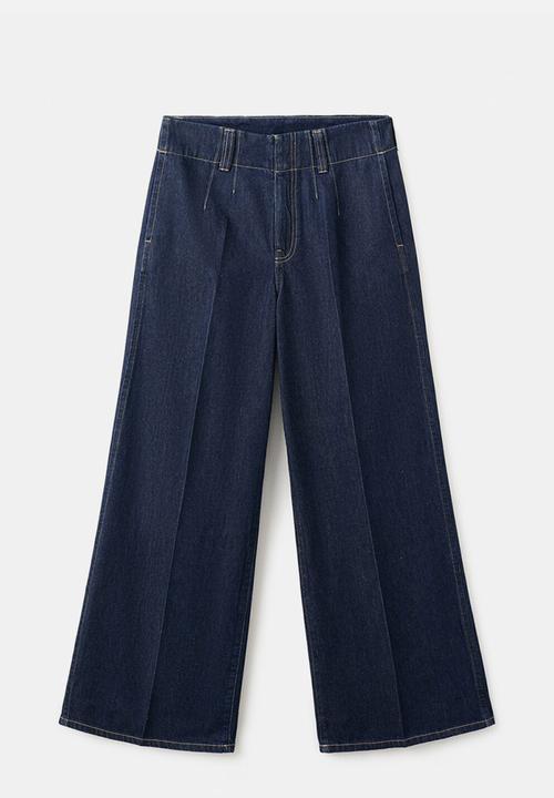 MANGO - Trousers alma- open blue