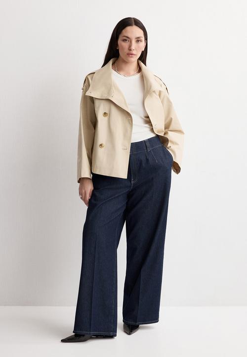 MANGO - Trousers alma- open blue