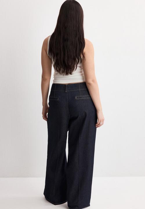 MANGO - Trousers alma- open blue