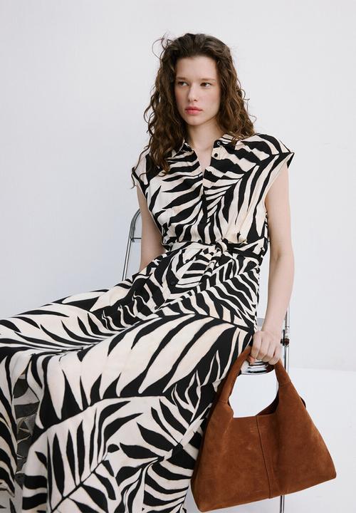 MANGO - Dress apple  - black