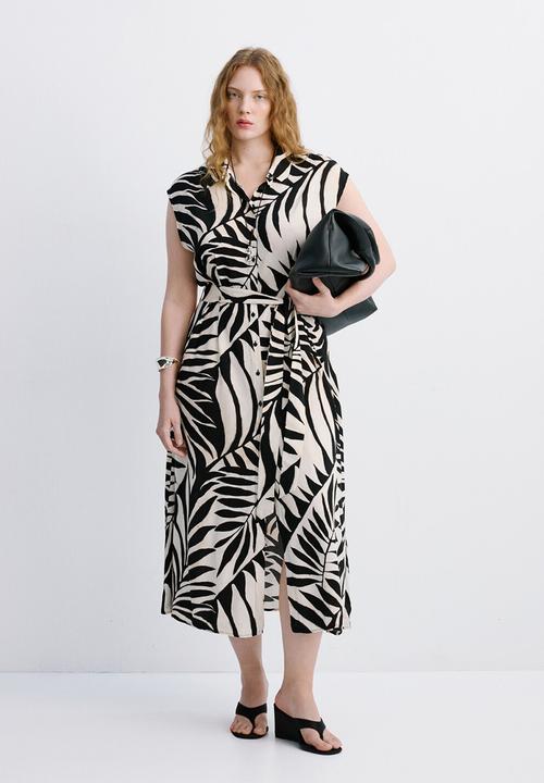 MANGO - Dress apple  - black