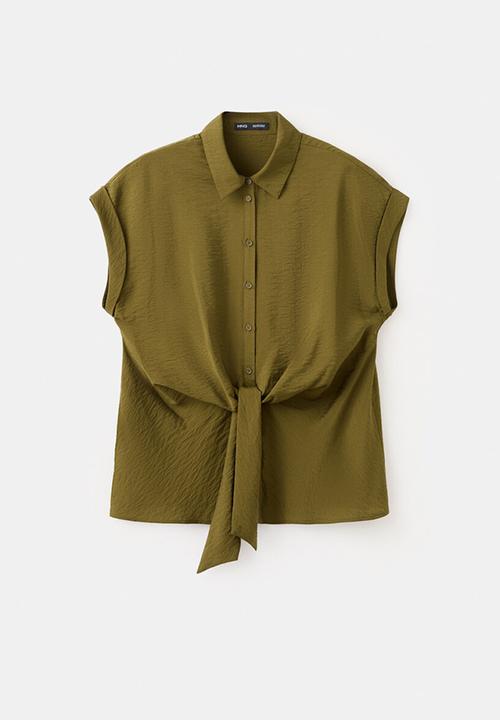 MANGO - Shirt nudo - green