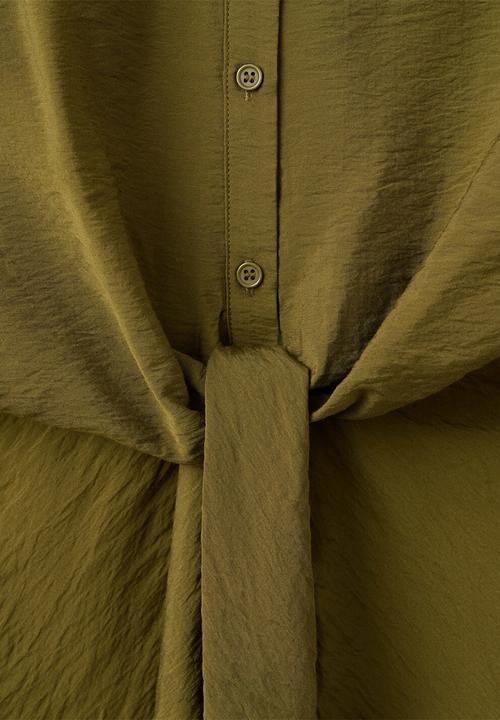 MANGO - Shirt nudo - green