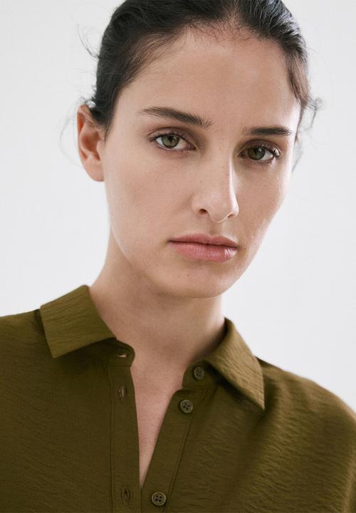 MANGO - Shirt nudo - green