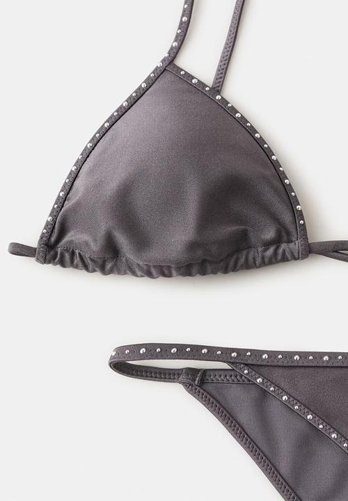 MANGO - Bikini top cosmo- gray