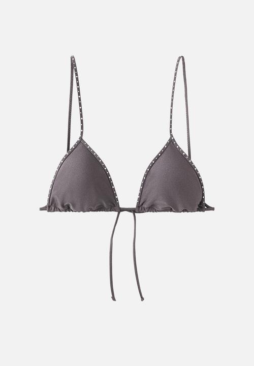 MANGO - Bikini top cosmo- gray