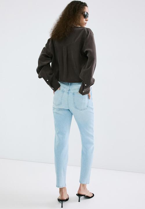 MANGO - Jeans newmom - open blue