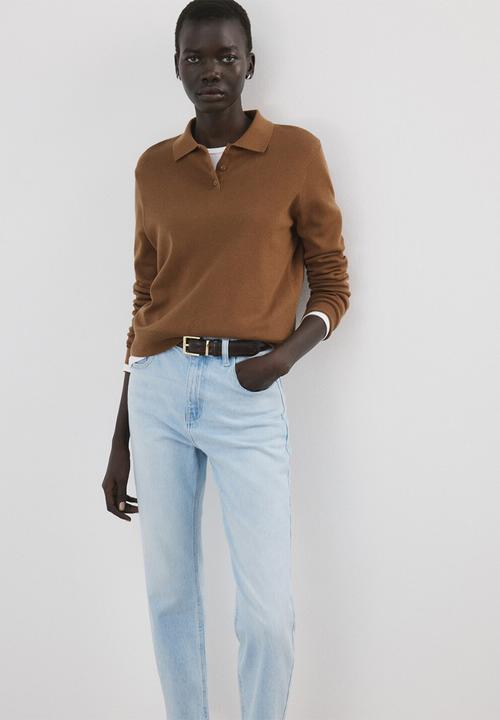 MANGO - Jeans newmom - open blue