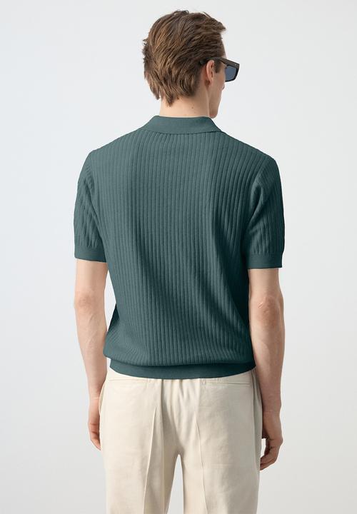 MANGO - Poloshirt Paule - Medium Green
