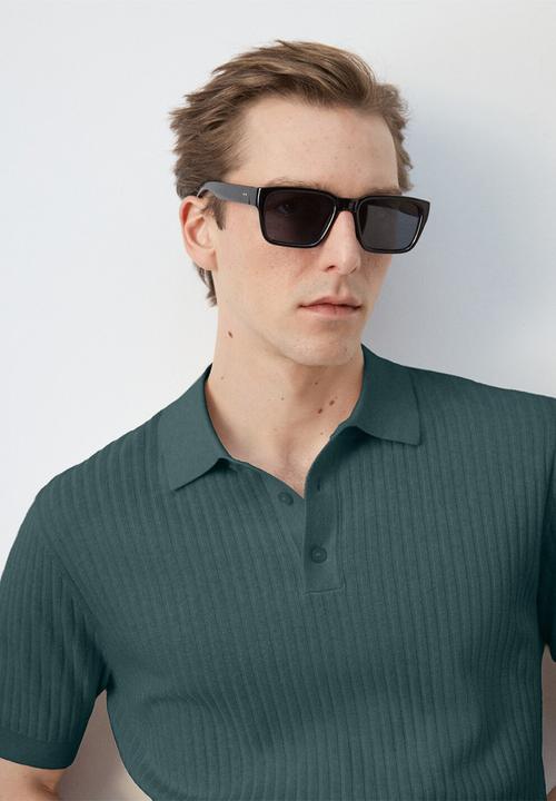 MANGO - Poloshirt Paule - Medium Green