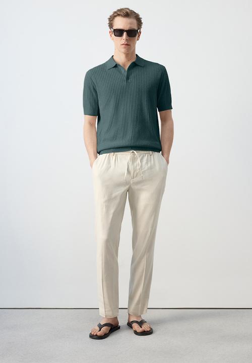 MANGO - Poloshirt Paule - Medium Green