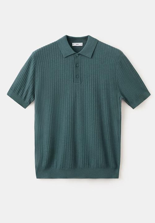 MANGO - Poloshirt Paule - Medium Green