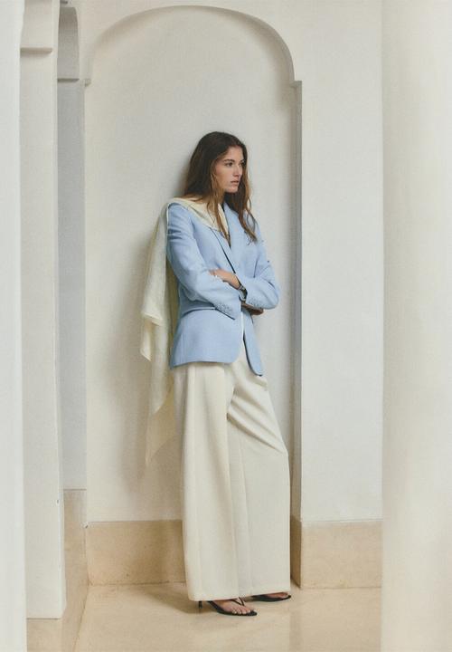 MANGO - BLAZER AZUR - Mid-Blue